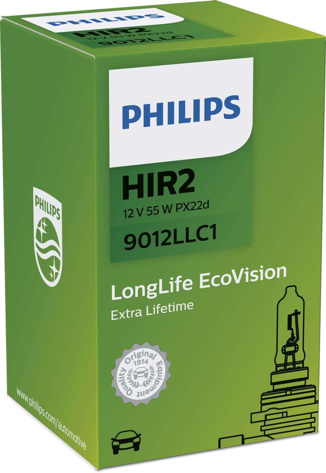 HIR2 12V 55W PX22d LongerLife 3x life time 1 St. Philips - Auto-Lamp Berlin