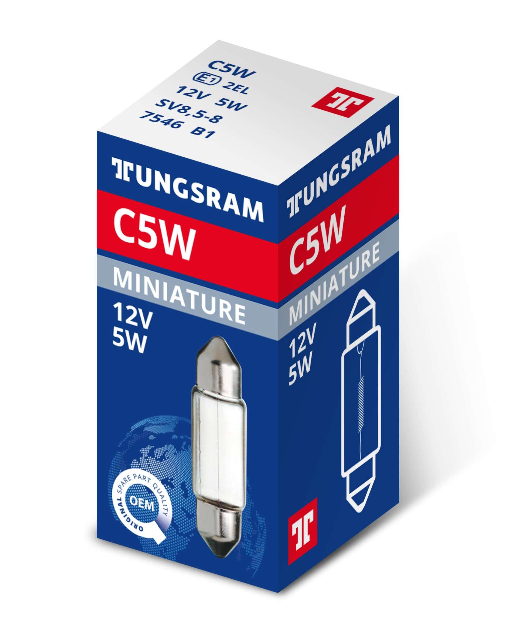 C5W 12V 5W SV8,5-8 38mm soffitte Standard 1 St. Tungsram - Auto-Lamp Berlin