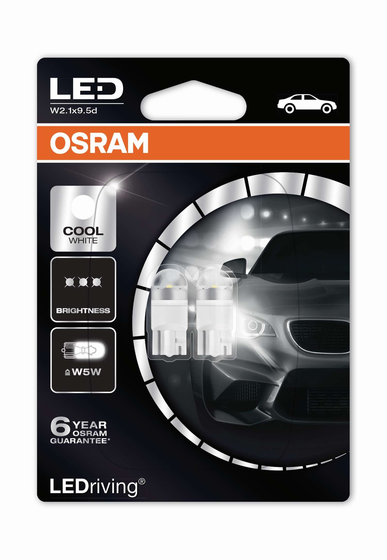 relieve to donate Solve W5W 12V 1W W2.1x9.5d LED riving Cool White 6000K 2st. OSRAM - Auto-Lamp  Berlin